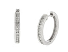 1/2ct. t.w. Diamond Hoop Earrings in Sterling Silver
