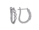 1/2ct. t.w. Diamond Hoop Earrings in 14K White Gold