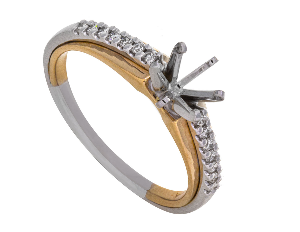 1/7ct. t.w. Diamond Engagement Ring in 14K Yellow and White Gold