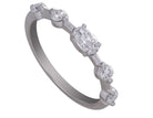 1/4ct. t.w. Round and Oval Cut Newborn Lab Created Diamond Fashion Ring in 14K White Gold