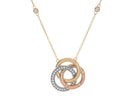 1/4ct. t.w. Diamond Linked Circle Pendant in 14K Yellow Gold, White Gold, & Rose Gold