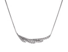 7/8ct. t.w. Diamond Feather Necklace in 14K White Gold