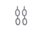 1/14ct. t.w. Diamond Drop Hoop Earrings in Sterling Silver