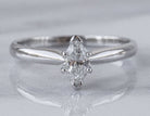 1/2ct. Marquise Cut Solitaire Diamond Engagement Ring in 14K White Gold