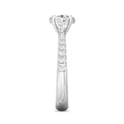 1/8ct. t.w. Oval Cut Diamond Engagement Ring in 14K White Gold