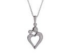 .02ct. Diamond Heart Pendant in Sterling Silver