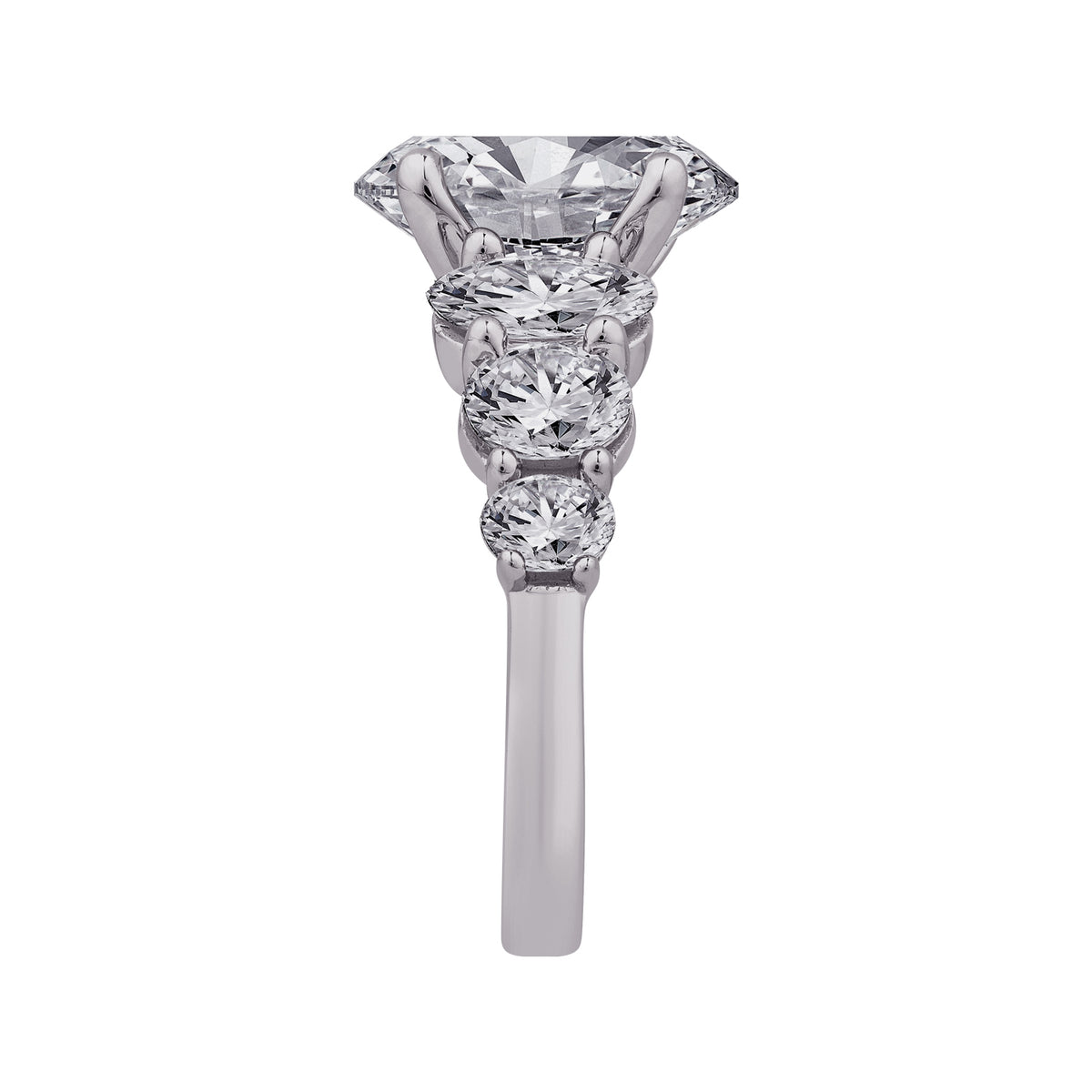 2 1/2ct. t.w. Oval Cut Diamond Engagement Ring in 14K White Gold