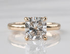 3ct. Cushion Cut Newborn Lab Created Solitaire Diamond Engagement Ring in 14K Yellow Gold
