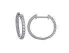 1/3ct. t.w. Diamond Hoop Earrings in Sterling Silver