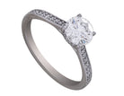 1 1/5ct. t.w. Round Cut Newborn Lab Created Diamond Engagement Ring in 14K White Gold
