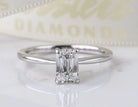 .91ct. Kessler Emerald Cut Solitaire Engagement Ring in 14K White Gold