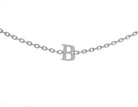 Block Letter B Initial Bracelet in Stainless Steel