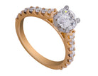 1 2/5ct. t.w. Round Cut Newborn Lab Created Diamond Engagement Ring in 14K Yellow Gold