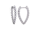 1ct. t.w. Newborn Lab Created Diamond Hoop Earrings in 14K White Gold