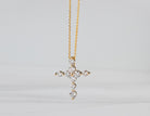 5/8ct. t.w. Newborn Lab Created Diamond Cross Pendant in 14K Yellow Gold