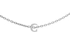 Block Letter C Initial Bracelet in Stainless Steel