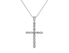2/5ct. t.w. DIamond Cross Pendant in 10K White Gold