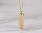 .004ct. Diamond Bar Pendant in 14K Yellow Gold