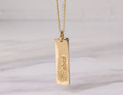.004ct. Diamond Bar Pendant in 14K Yellow Gold