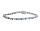 3 1/2ct. t.w. Blue and White Diamond Bracelet in 14K White Gold