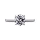 1.75mm Solitaire Engagement Ring in 14K White Gold