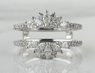 3/4ct. t.w. Marquise and Round Cut Diamond Wedding Guard in 14K White Gold