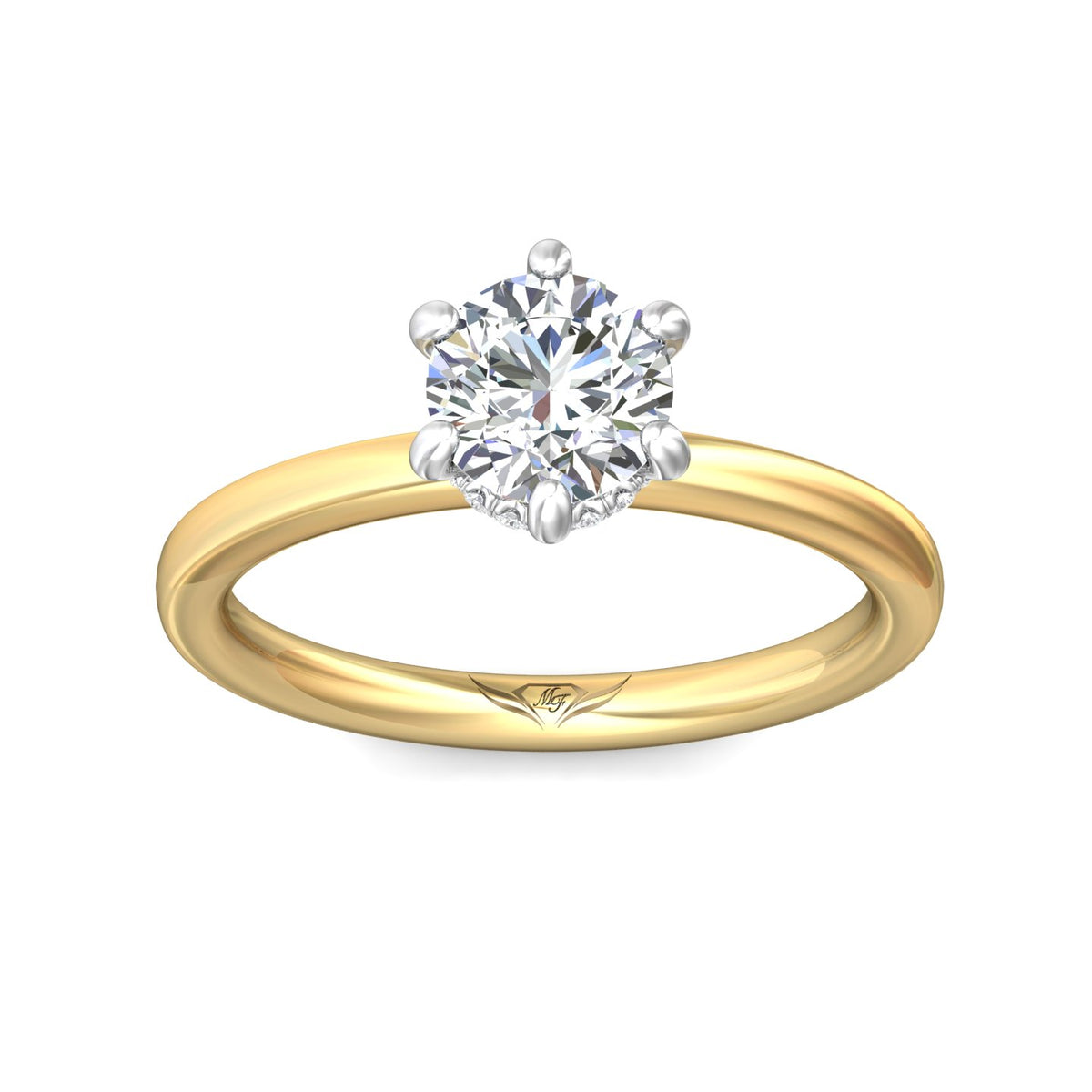 1/14ct. t.w. Diamond Engagement Ring in 14K Yellow & White Gold