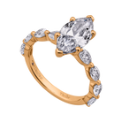 7/8ct. t.w. Diamond Engagement Ring in 14K Yellow Gold