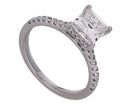 2 1/4ct. t.w. Princess Cut Newborn Lab Created Diamond Engagement Ring in 14K White Gold