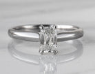 0.73ct. Emerald Cut Solitaire Engagement Ring in 14K White Gold