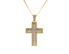 1/10ct. t.w. Diamond Cross Pendant in 10K Yellow Gold