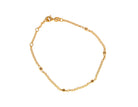 Diamond Cut Bead Station Bracelet in 14K Yellow Gold
