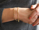Diamond Cut Bead Station Bracelet in 14K Yellow Gold