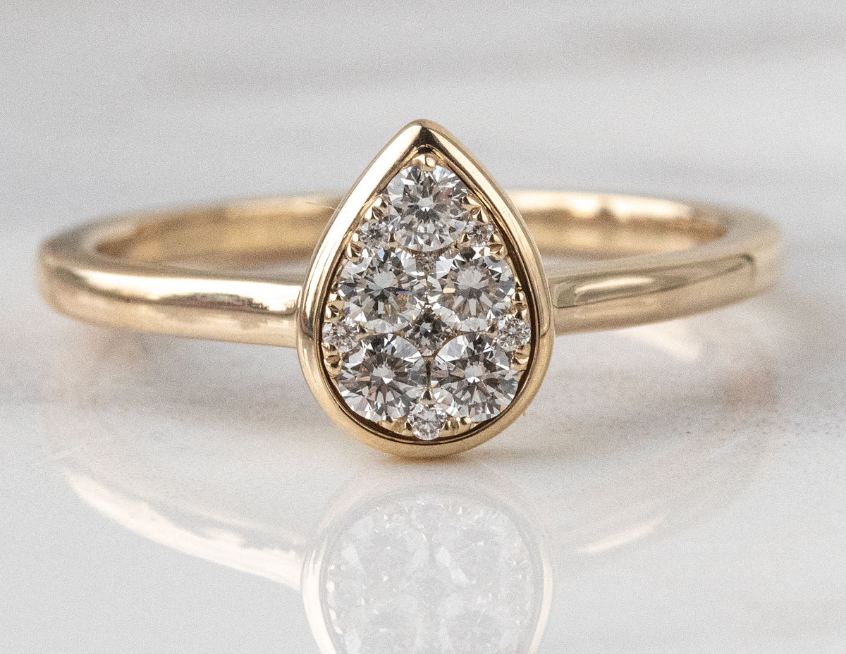 1/4ct. t.w. Diamond Cluster Ring in 14K Yellow Gold