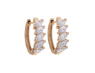 1 1/10ct. t.w. Marquise Cut Newborn Lab Created Diamond Hoop Earrings in 14K Yellow Gold
