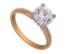 1 1/2ct. Round Cut Diamond Solitaire Engagement Ring in 14K Yellow Gold