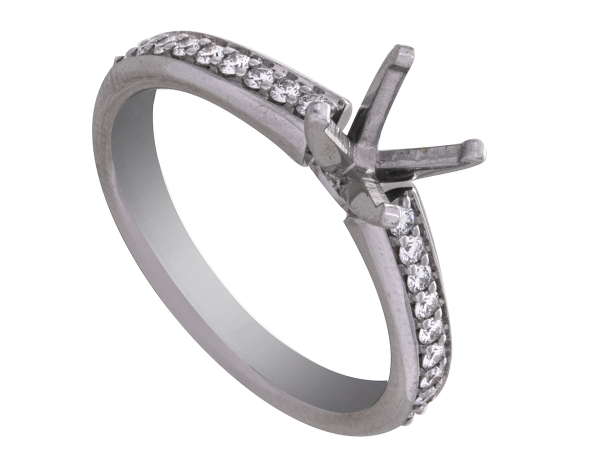 1/5ct. t.w. Diamond Engagement Ring in 14K White Gold