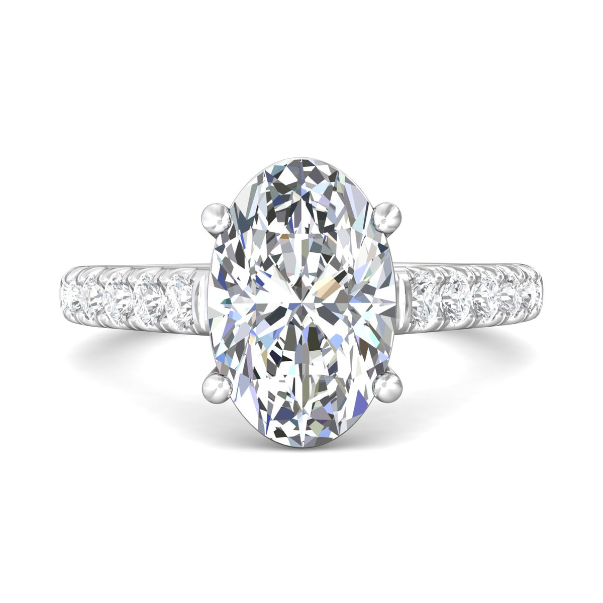 1/2ct. Diamond Engagement Ring in 14K White Gold