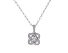 .02ct. Diamond Love Knot Pendant in Sterling Silver