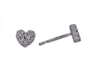 1/10ct. t.w. Diamond Heart Earrings in 10K White Gold