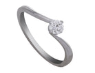 1/4ct. Round Cut Newborn Lab Created Diamond Promise Ring in 10K White Gold