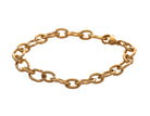 7" Gold Ion-Plated Stainless Steel Diamond Cut Cable Bracelet