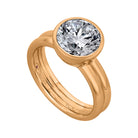 4.5mm Solitaire Bezel Engagement Ring in 14K Yellow Gold
