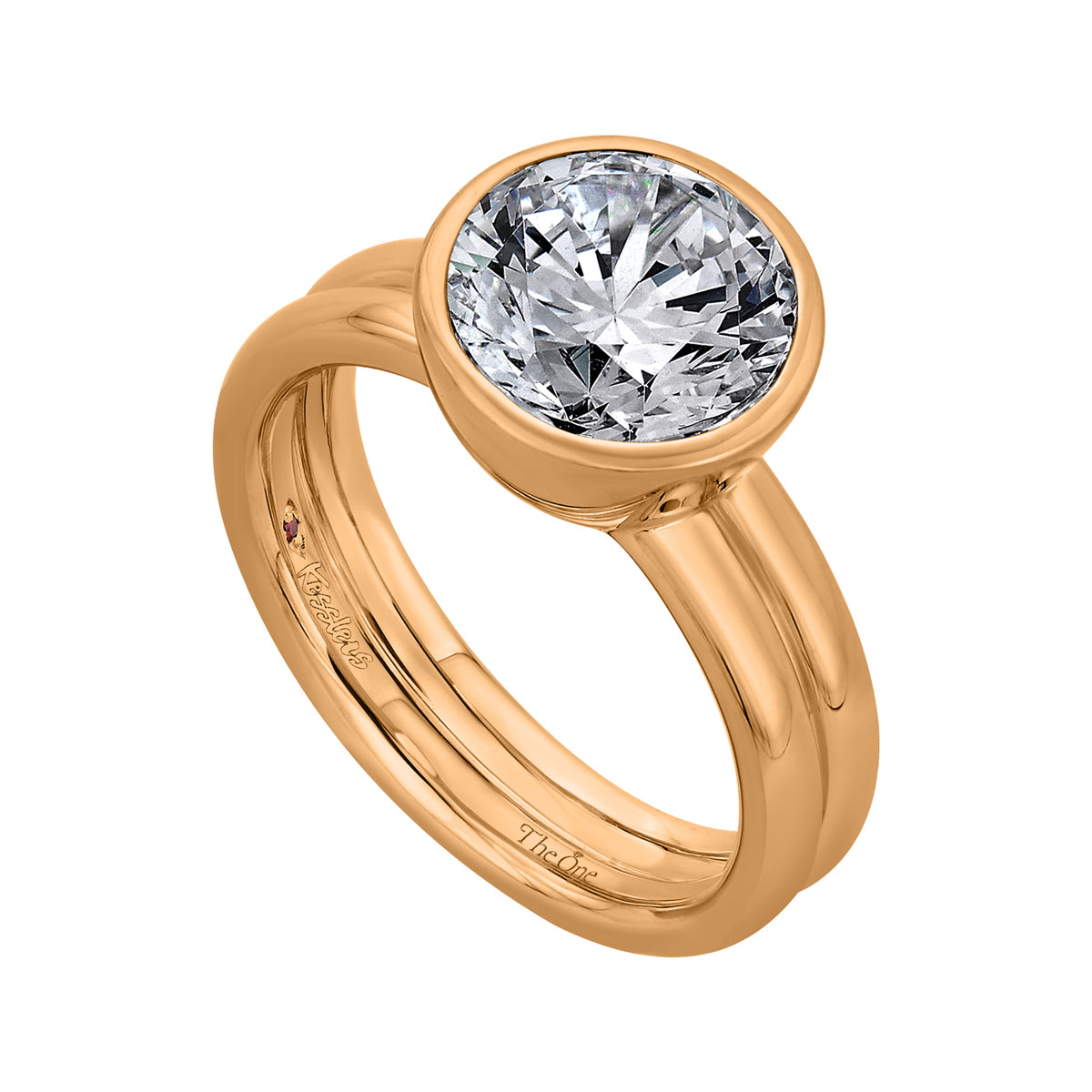 4.5mm Solitaire Bezel Engagement Ring in 14K Yellow Gold