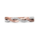 1/10ct. t.w. Round Cut Diamond Wedding Ring in 14K Rose and White Gold