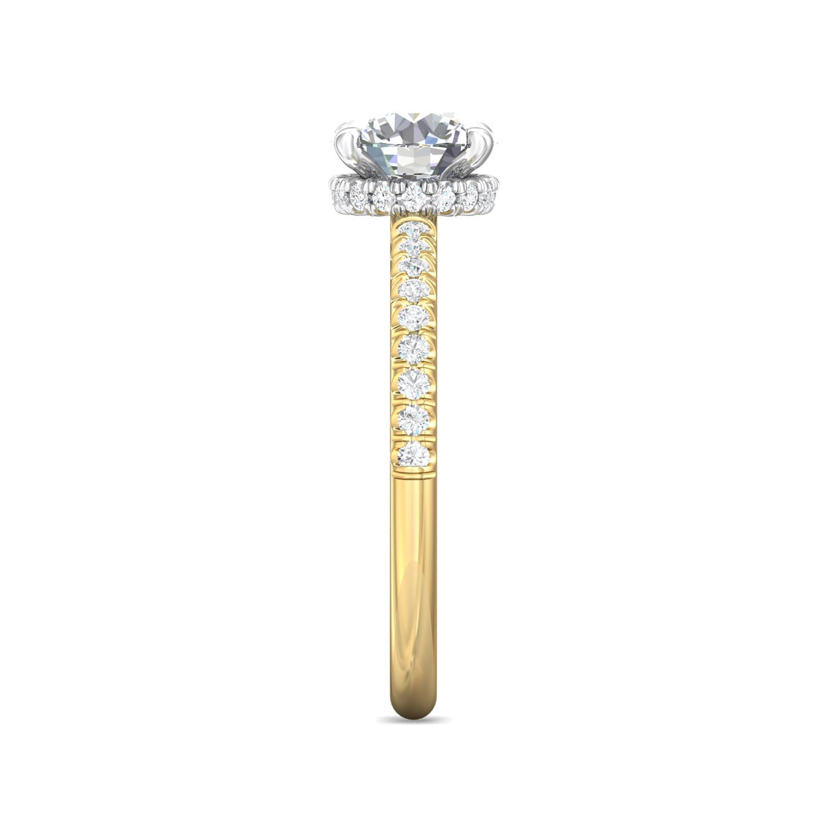 1/4ct. t.w. Round Cut Diamond Engagement Ring in 14K Yellow and White Gold