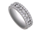 1 1/5ct. t.w. Diamond Three Row Fashion Ring in 14K White Gold