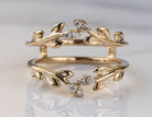 1/10ct. t.w. Leafy Diamond Wedding Guard Ring in 14K Yellow Gold
