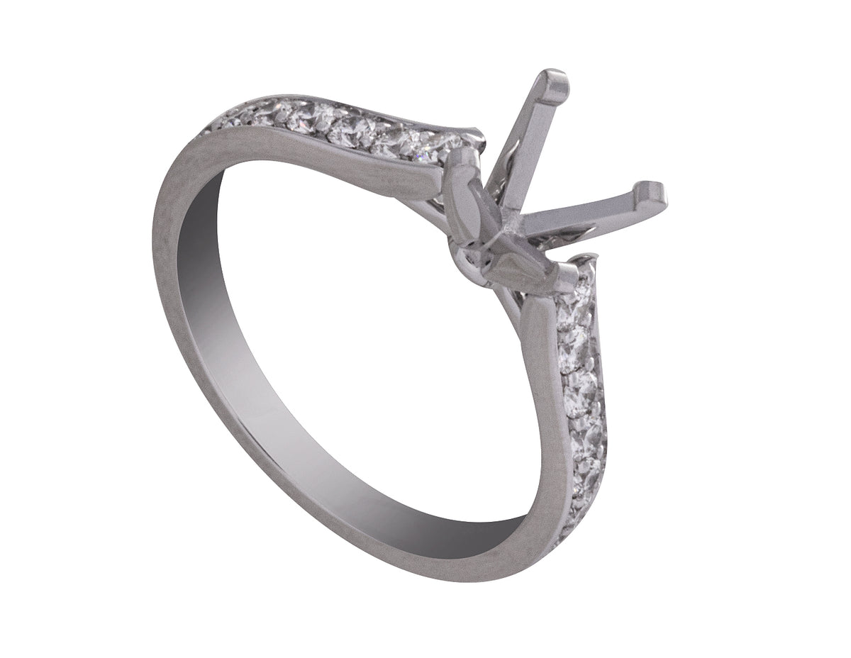 1/3ct. t.w. Diamond Engagement Ring in 14K White Gold