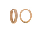 Oval Hoop Earrings in 14K Yellow Gold